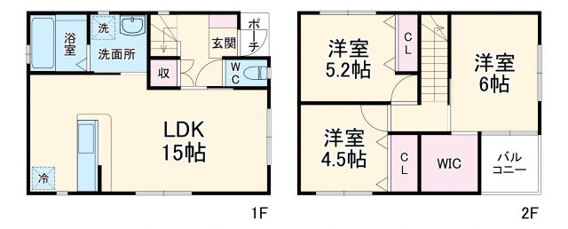 【笠屋町戸建B棟の間取り】