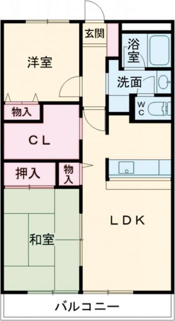 高砂ハイツ石原２の間取り