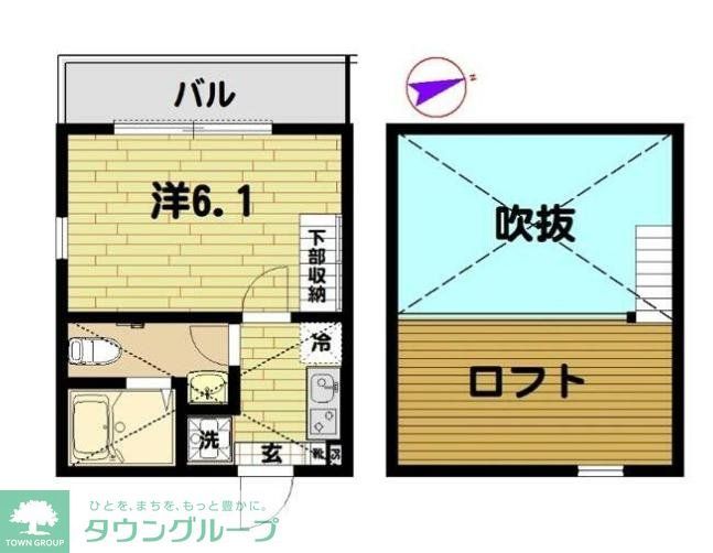 アザーレ・キュリオス長津田A棟の間取り