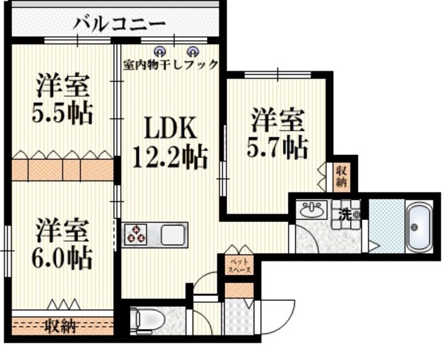 杉並区南荻窪のマンションの間取り