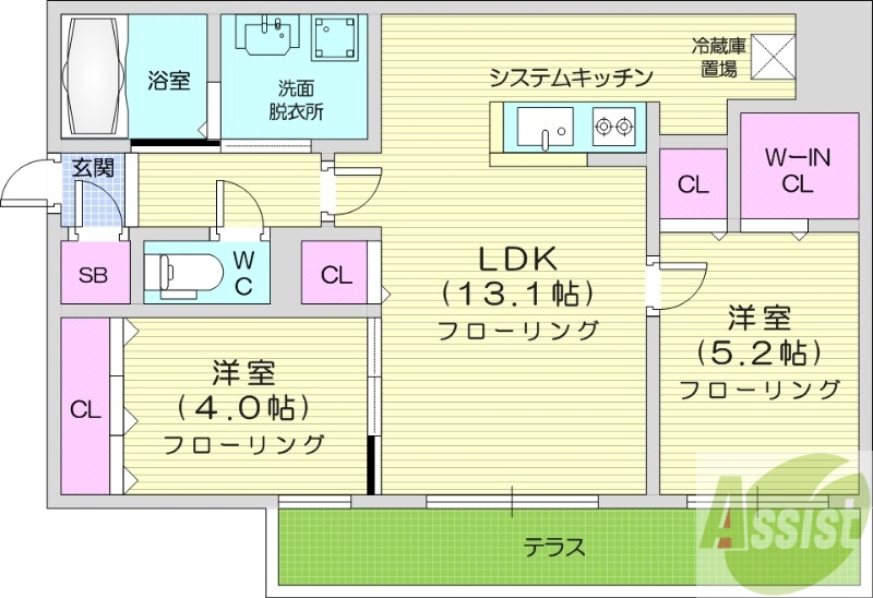 仮）本通20丁目南MSの間取り