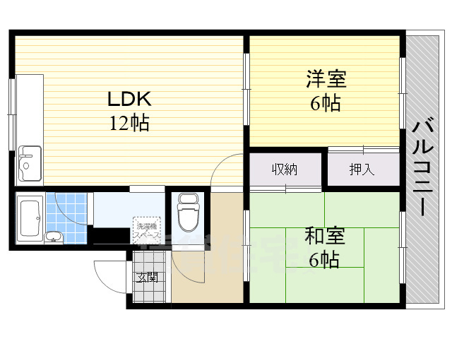 茨木市庄のマンションの間取り