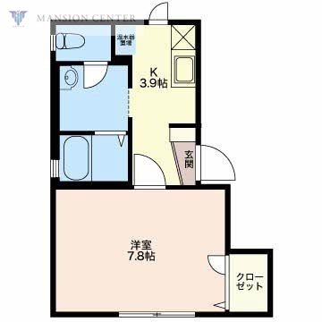 新潟市北区すみれ野のアパートの間取り