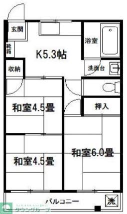 さいたま市北区植竹町のマンションの間取り