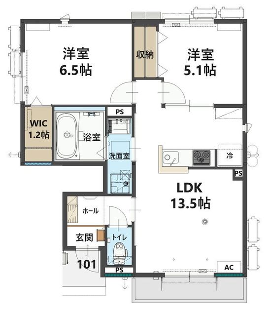 ベルクレールBの間取り