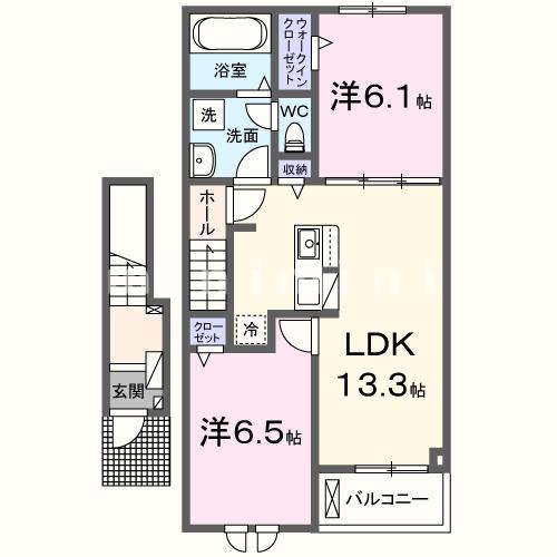 合志市須屋のアパートの間取り