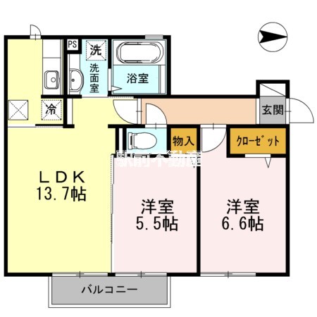 クレセント巨勢の間取り