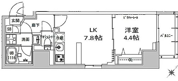 千代田区岩本町のマンションの間取り