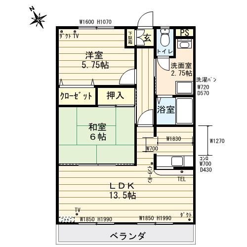 サンビレッジの間取り