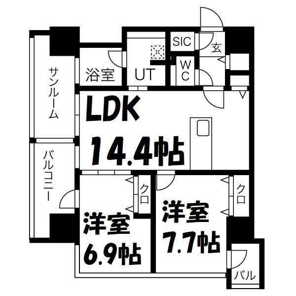 さくらHills NISHIKI Platinum Residenceの間取り