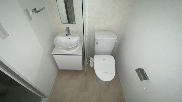 洗面設備　脱衣スペースもあります