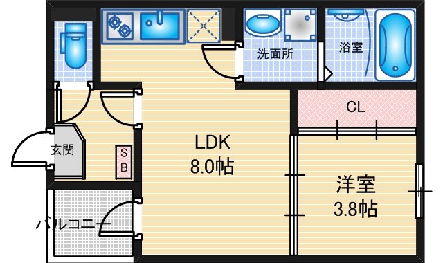 Y&C高畑の間取り