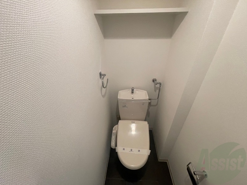 トイレ　ウォシュレット機能がついたトイレ。安心して使用できますね。