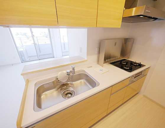 キッチン　3口コンロのシステムキッチン！