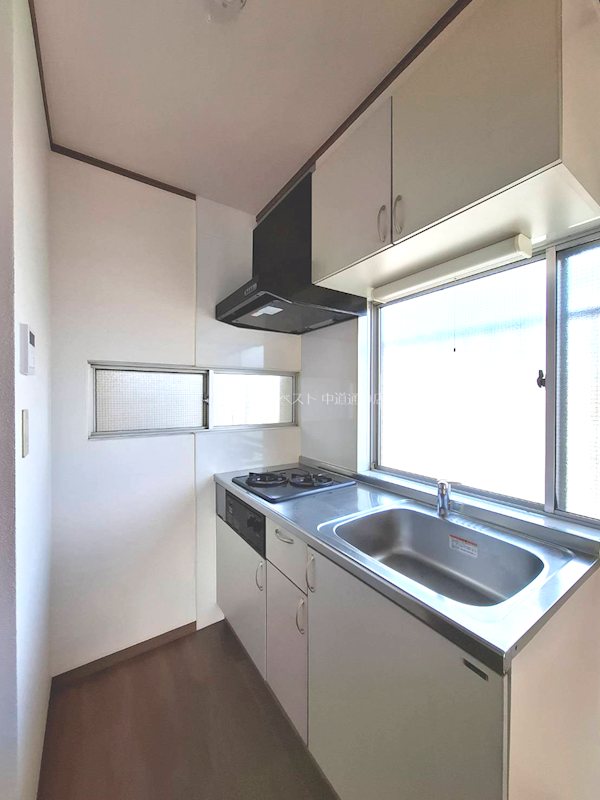 キッチン　2口ガスコンロのシステムキッチン