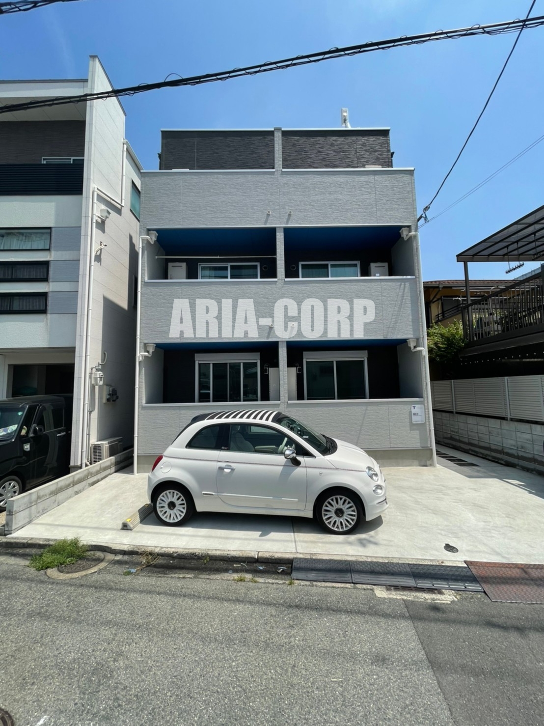 建物外観　2018年完成、大手ハウスメーカー施工デザイナーズアパート！
