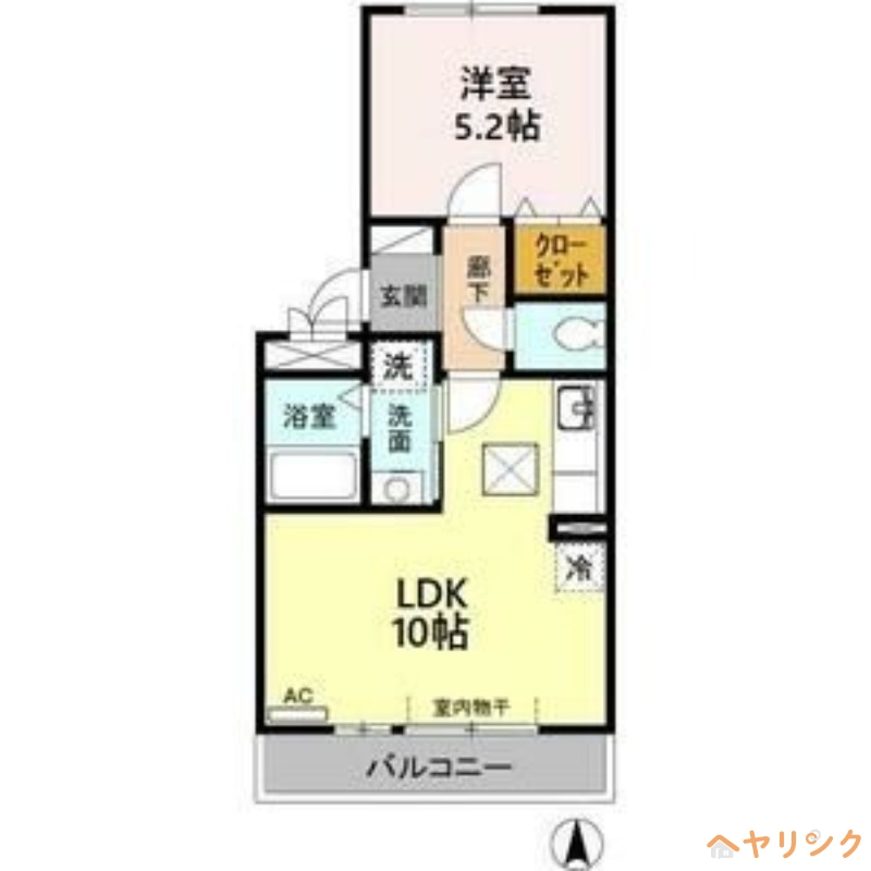 セゾン平出の間取り写真