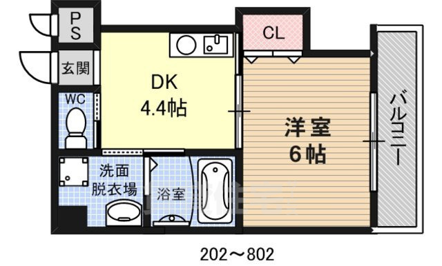 南海本線 堺駅 徒歩13分 8階建 築13年の間取り写真