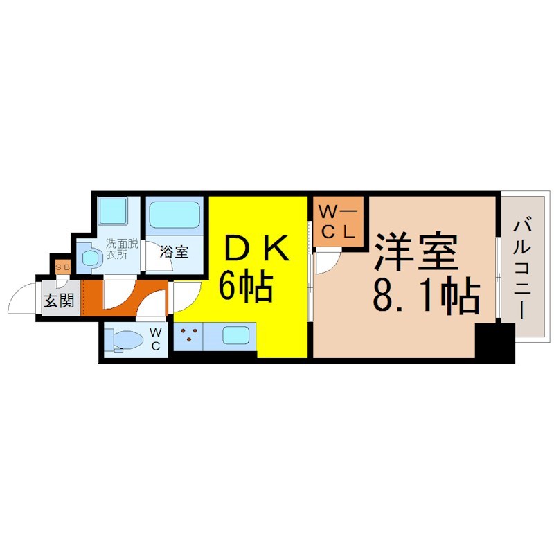 地下鉄東山線 本陣駅 徒歩3分 10階建 築10年の間取り写真