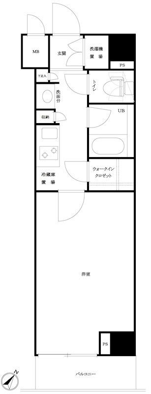 ＪＲ山手線 浜松町駅 徒歩10分 11階建 築12年の間取り写真