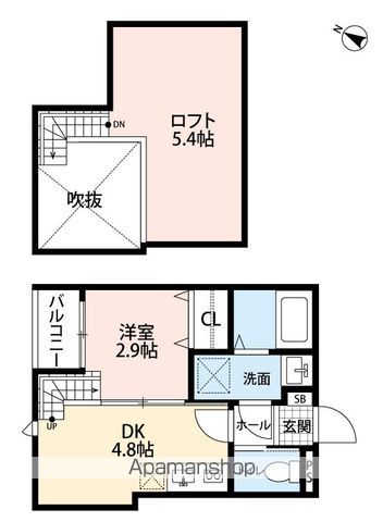 西鉄天神大牟田線 高宮駅 徒歩30分 2階建 築4年の間取り写真