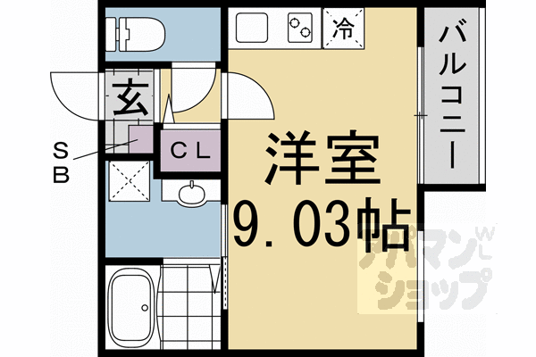 メステート京都九条庵の間取り写真