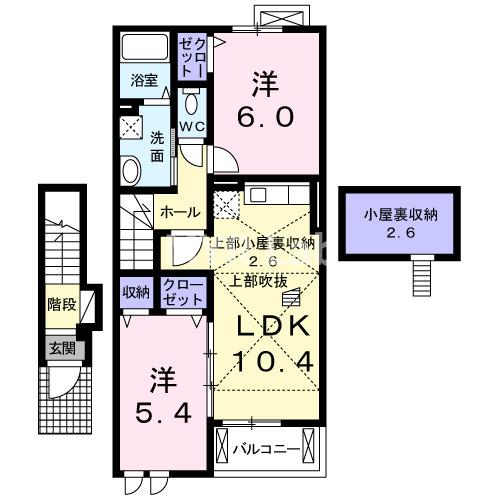 西鉄天神大牟田線 春日原駅 徒歩37分 2階建 築13年の間取り写真