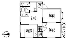 焼津市焼津のアパートの間取り