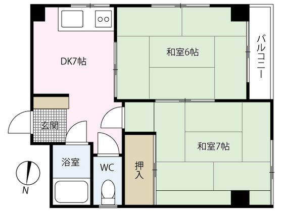 広島市東区二葉の里のマンションの間取り