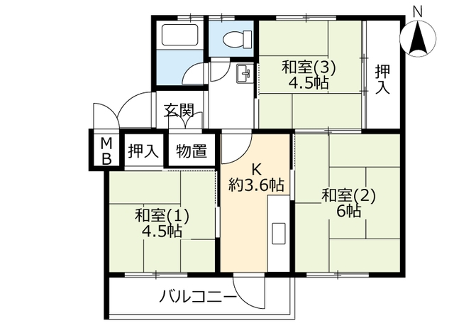 ＵＲ常盤平の間取り