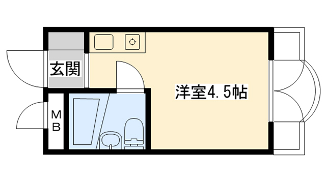 西宮市里中町のマンションの間取り