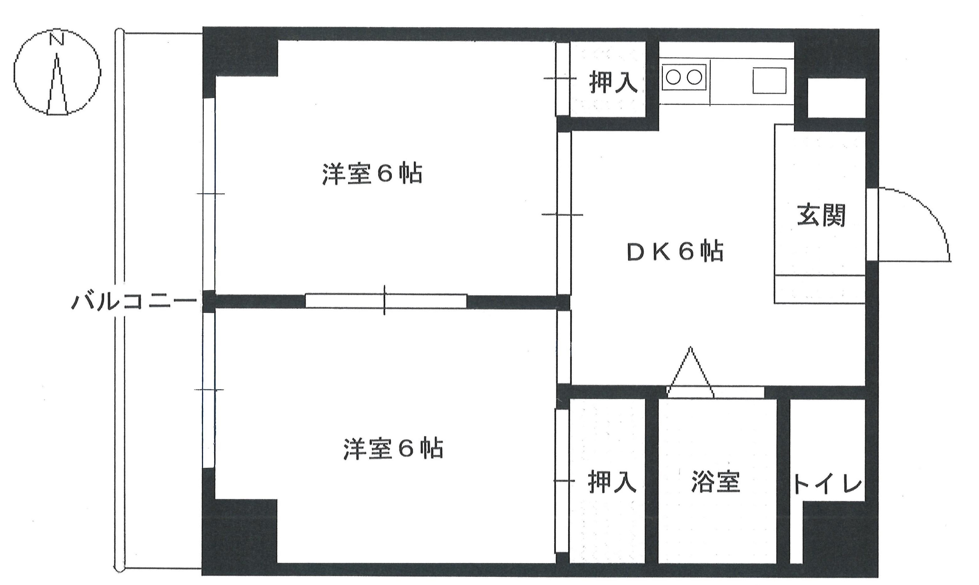 広島市中区河原町のマンションの間取り