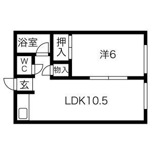 吹田市垂水町のアパートの間取り