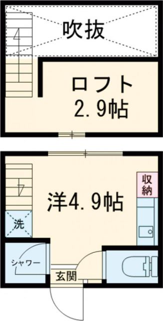 東京都中野区中央２（アパート）の賃貸物件の間取り