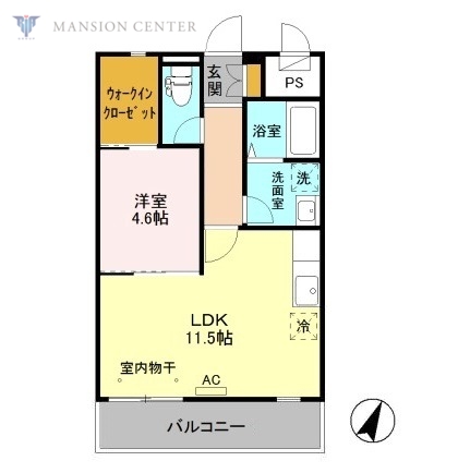 新潟市東区竹尾のマンションの間取り