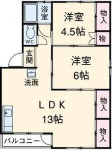 【名古屋市守山区大森のアパートの間取り】