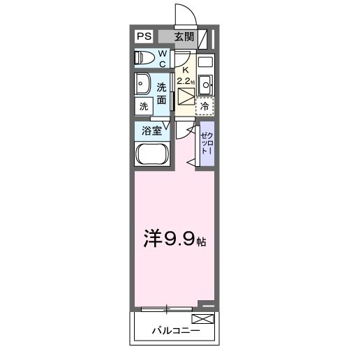 高崎市高関町のアパートの間取り