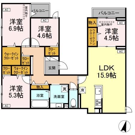 足立区興野のアパートの間取り