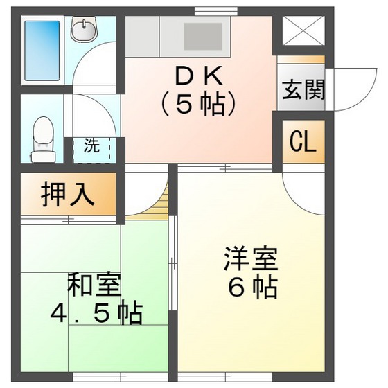 白子ポートハイツの間取り