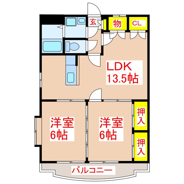 グリーンヒルズ緒方の間取り