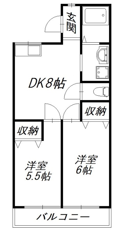 浜松市浜名区細江町広岡のマンションの間取り