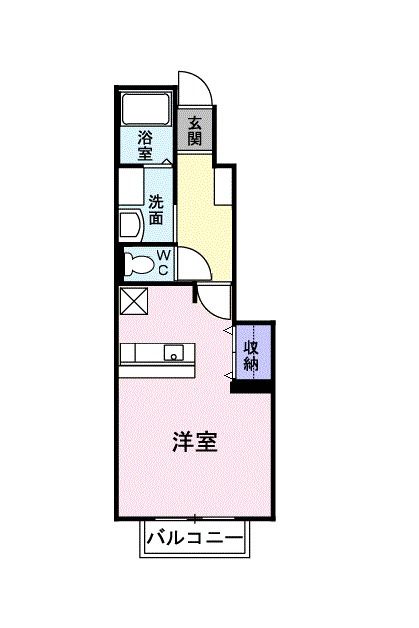 高崎市台新田町のアパートの間取り