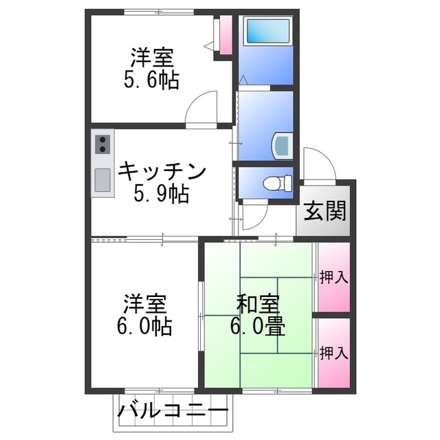 ロングストーン　ハイツの間取り