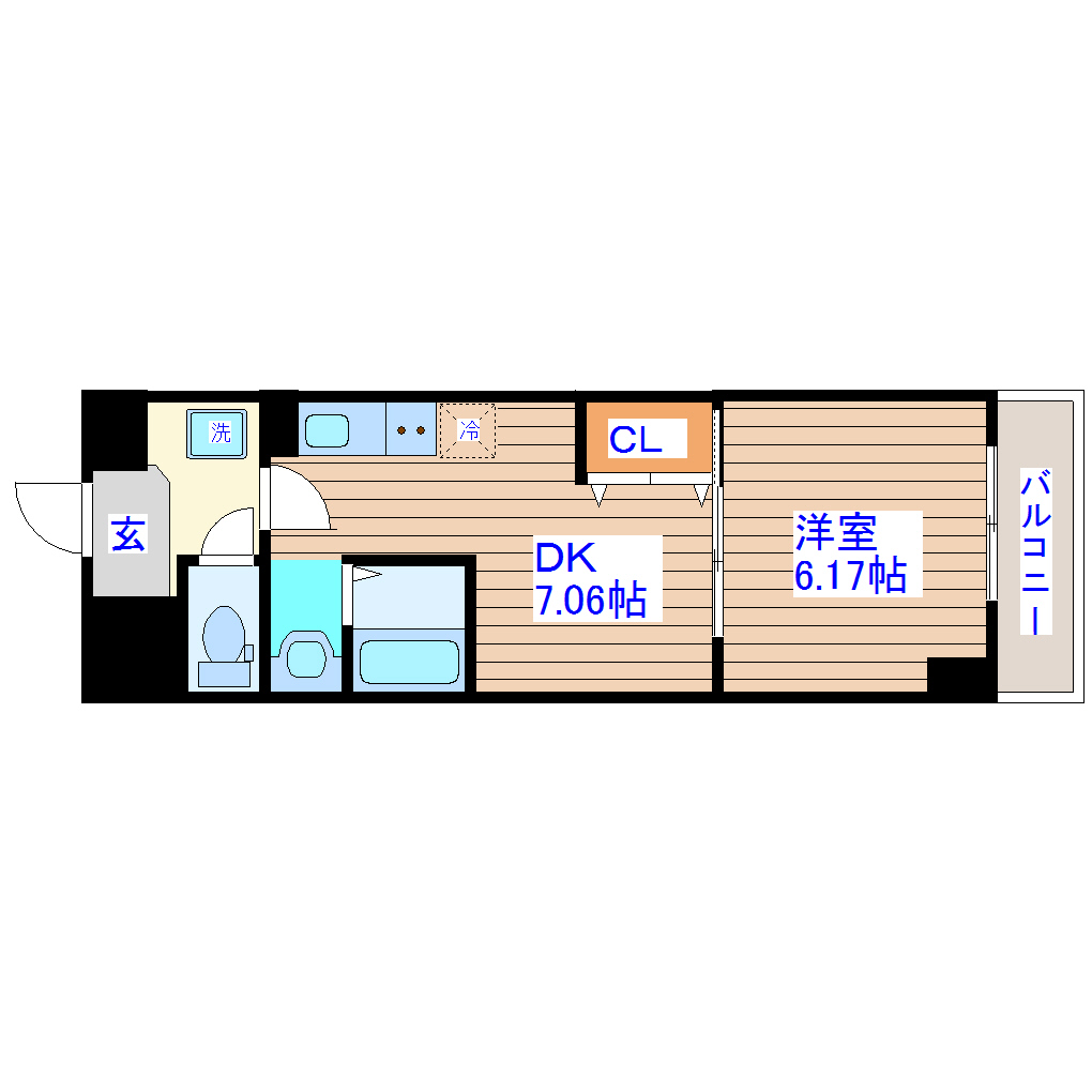 アスコット薬師堂駅前の間取り