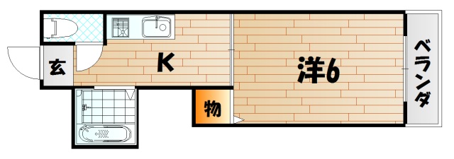 下関市赤間町のマンションの間取り