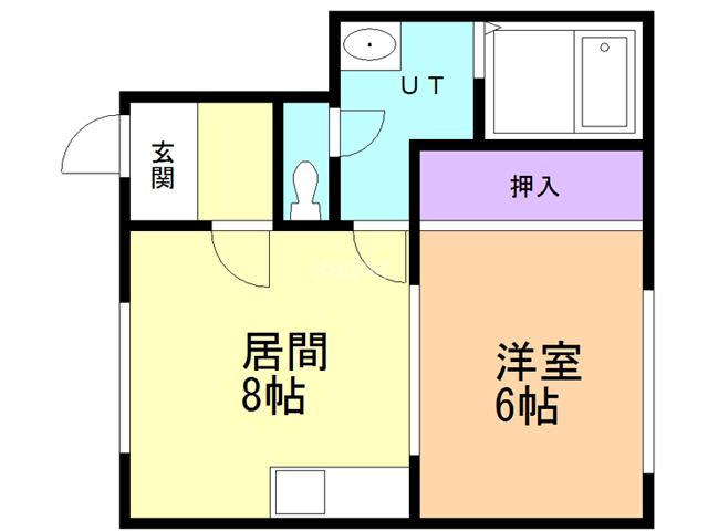 花月コーポの間取り