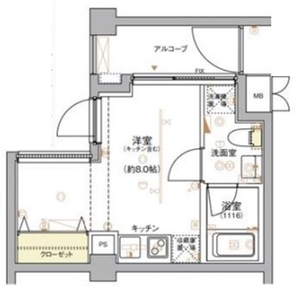 ＦＯＲＴＩＳ池上の間取り