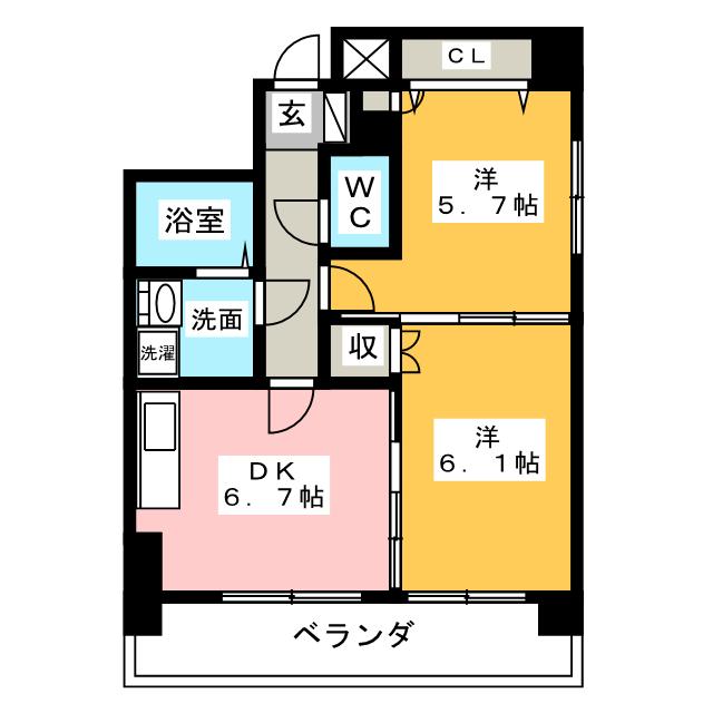 ＧＫヴォーグコートの間取り