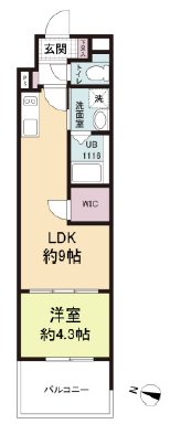 広島市南区比治山町のマンションの間取り