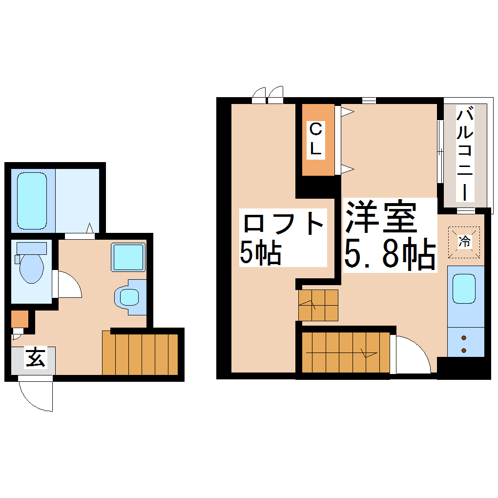 RIZEST連坊IIの間取り